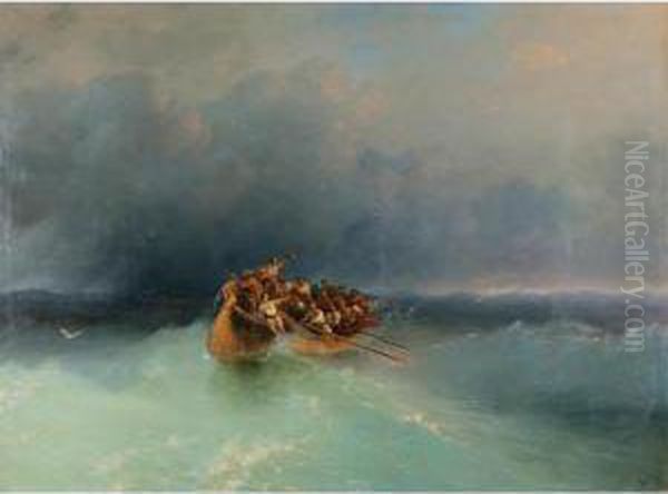 The Survivors Oil Painting by Ivan Konstantinovich Aivazovsky