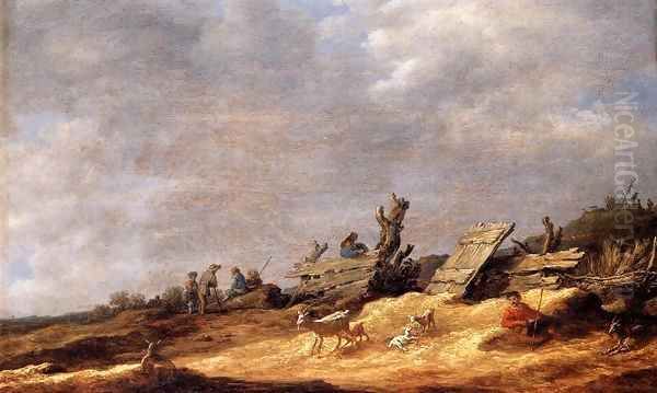 Dune Landscape 1631 Oil Painting by Jan van Goyen