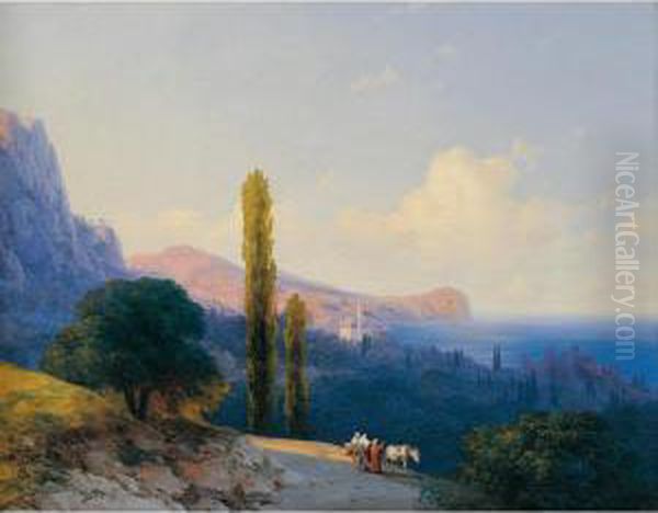 The Coast Of The Dardanelles Oil Painting by Ivan Konstantinovich Aivazovsky