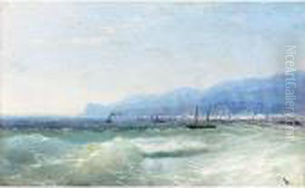 View Of Feodosia, 26th September 1897 Oil Painting by Ivan Konstantinovich Aivazovsky