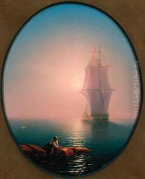 Shipwrecked Oil Painting by Ivan Konstantinovich Aivazovsky