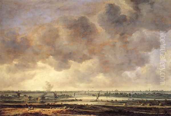 View of the Haarlemmermeer Oil Painting by Jan van Goyen