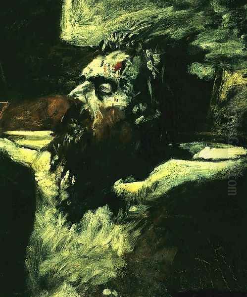 Head of Jesus, Preparation for The Crucifixion, 1893 Oil Painting by Nikolai Nikolaevich Ge