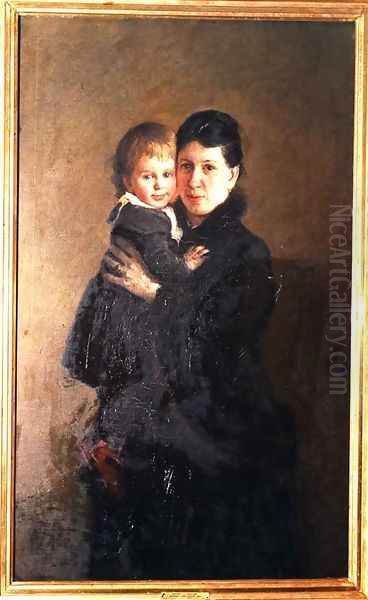 Sophia Tolstaya (wife of Leo Tolstoy) Oil Painting by Nikolai Nikolaevich Ge