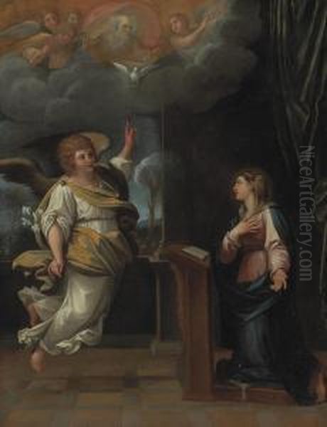 The Annunciation Oil Painting by Francesco Albani