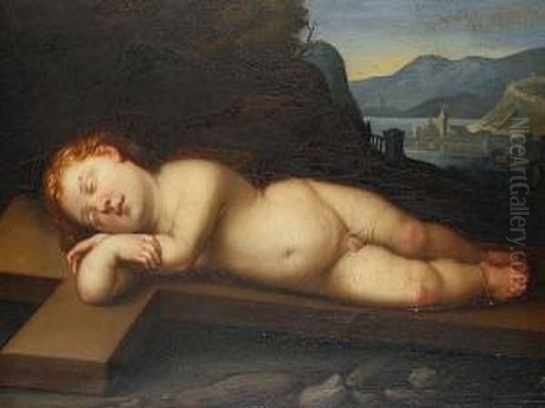 The Sleeping Christ Oil Painting by Francesco Albani