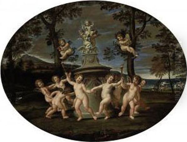 The Dance Of The Cupids Oil Painting by Francesco Albani