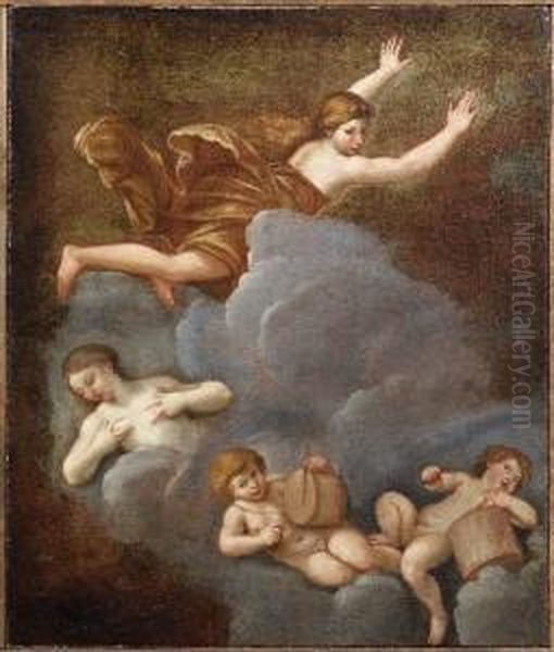 Ninfe E Amorini Oil Painting by Francesco Albani