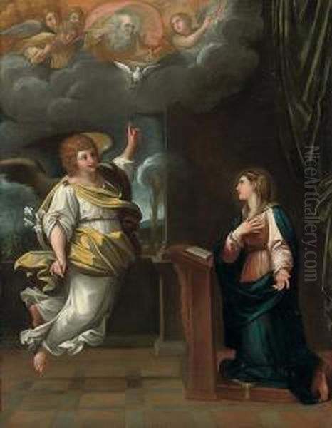 The Annunciation Oil Painting by Francesco Albani