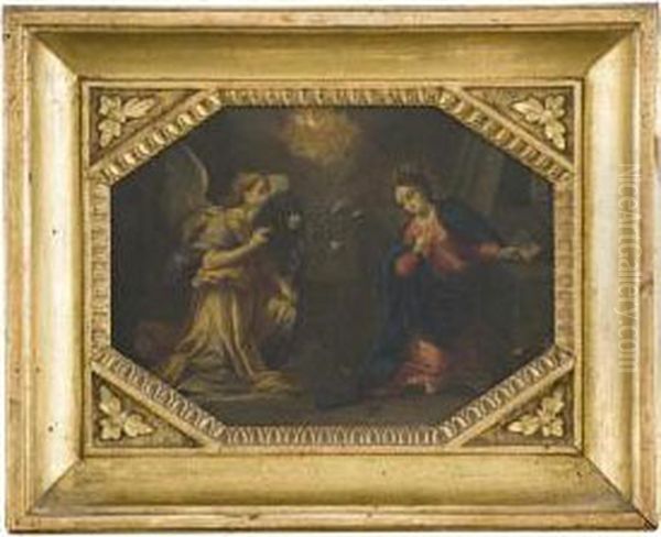 Sacra Famiglia Con San Giovannino Oil Painting by Francesco Albani