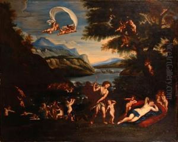 Diana E Atteone Oil Painting by Francesco Albani