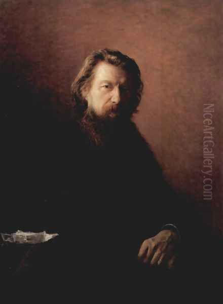 Portrait of Alexei Potechin Oil Painting by Nikolai Nikolaevich Ge