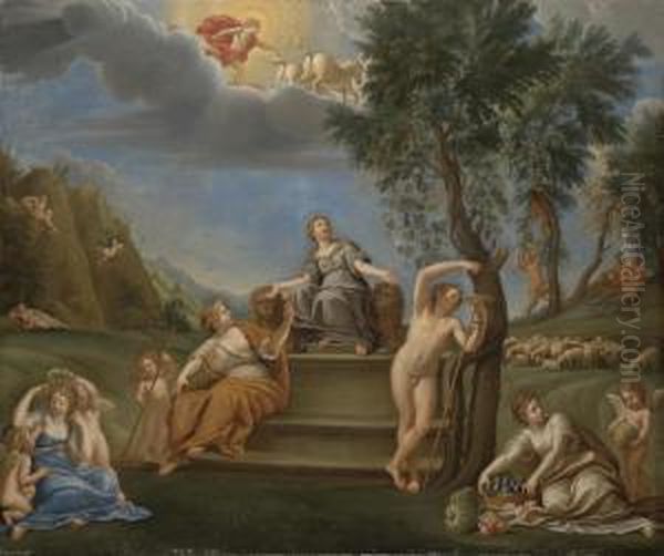 Realm Of Earth Oil Painting by Francesco Albani