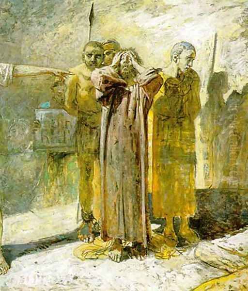 Golgotha, 1892-93 Oil Painting by Nikolai Nikolaevich Ge