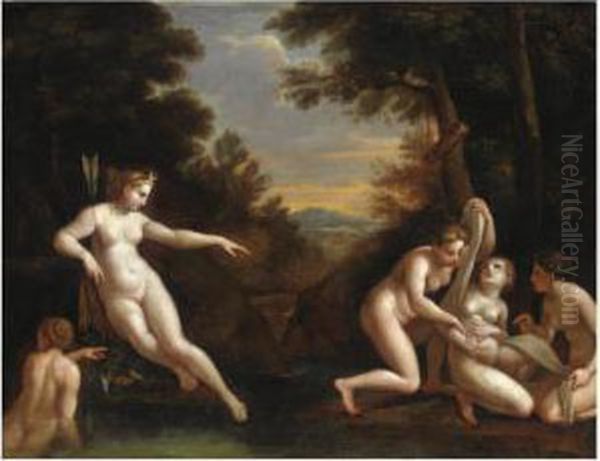 Diana E Callisto Oil Painting by Francesco Albani