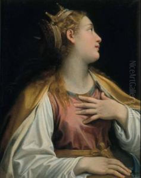 Santa Caterina D'alessandria Oil Painting by Francesco Albani