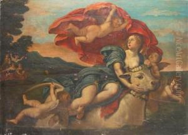 Il Ratto Di Europa Oil Painting by Francesco Albani