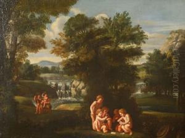 Giochi Di Putti Oil Painting by Francesco Albani