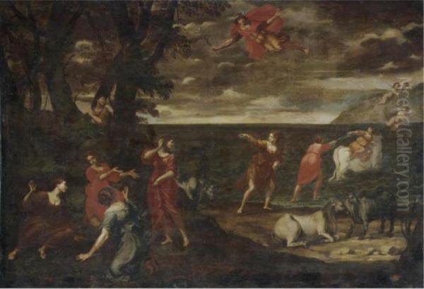 The Rape Of Europa Oil Painting by Francesco Albani