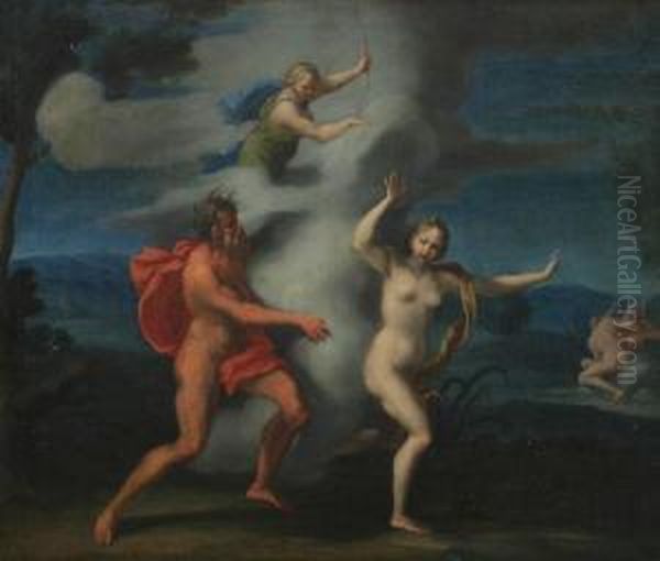 A Mythological Scene Oil Painting by Francesco Albani