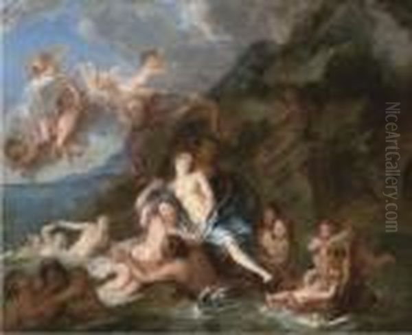 The Triumph Of Galatea Oil Painting by Francesco Albani