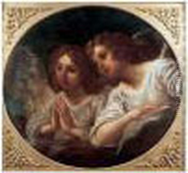 Deux Anges Oil Painting by Francesco Albani