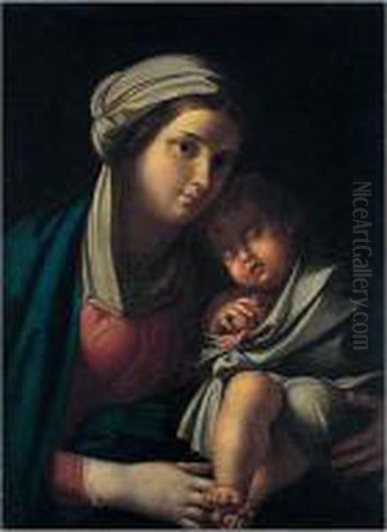 The Madonna And Child Oil Painting by Francesco Albani