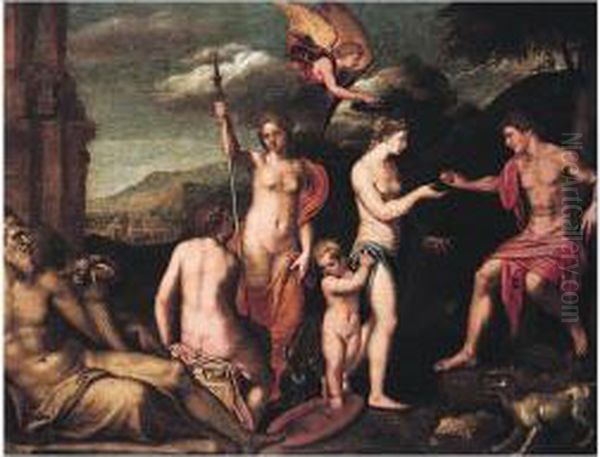 The Judgement Of Paris Oil Painting by Francesco Albani