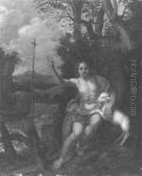 Saint John The Baptist In The Wilderness Oil Painting by Francesco Albani