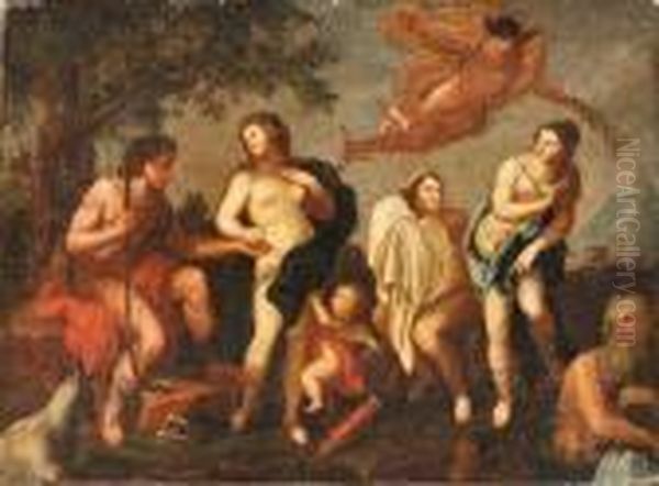 The Judgement Of Paris Oil Painting by Francesco Albani