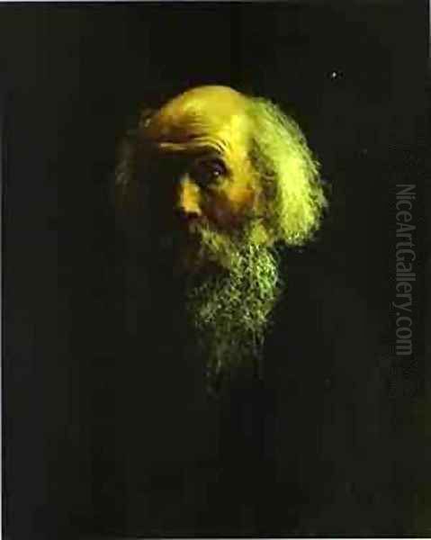 Portrait Of Piotr Zabela 1856 Oil Painting by Nikolai Nikolaevich Ge