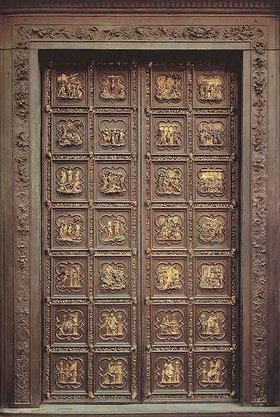 North Doors (Life of Christ) Oil Painting by Lorenzo Ghiberti