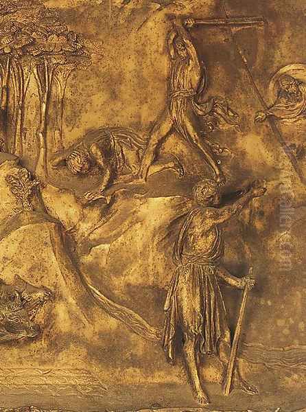 Cain and Abel: The Killing of Abel Oil Painting by Lorenzo Ghiberti