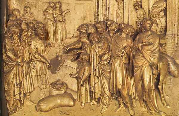 The Story of Joseph: Discovery of the Golden Cup Oil Painting by Lorenzo Ghiberti