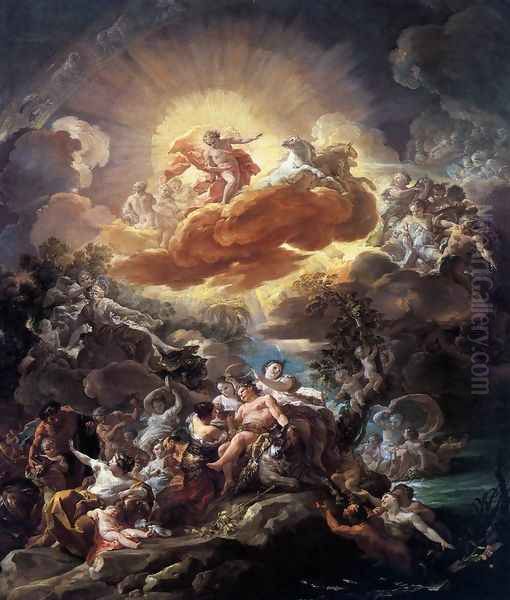 The Birth of the Sun and the Triumph of Bacchus 1762 Oil Painting by Corrado Giaquinto