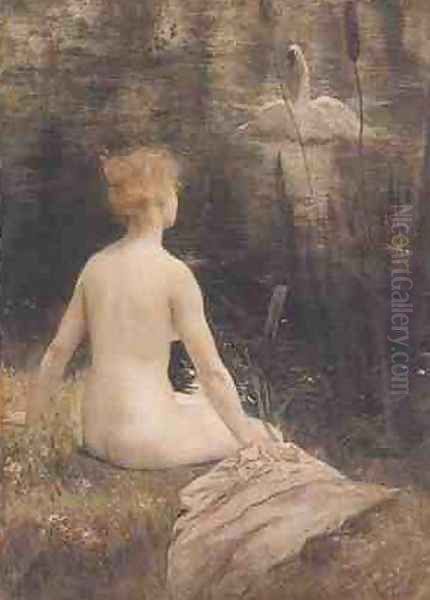 Leda and the Swan Oil Painting by Henri Gervex