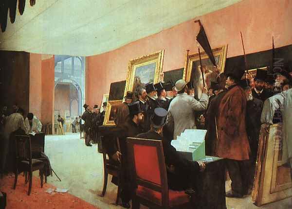 A Painting Jury 1885 Oil Painting by Henri Gervex