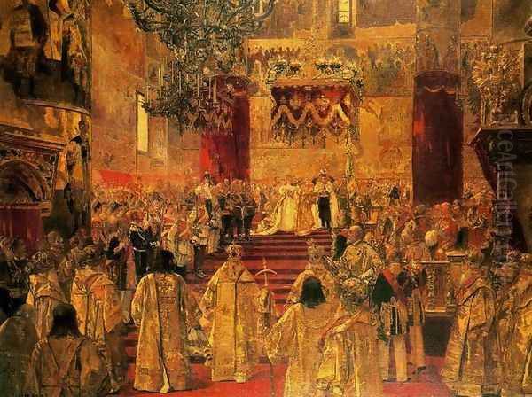 The Coronation of Nicholas II Oil Painting by Henri Gervex