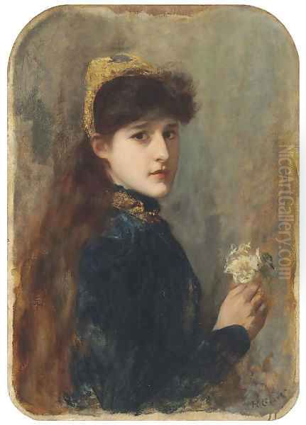 Portrait of a Young Girl Oil Painting by Henri Gervex