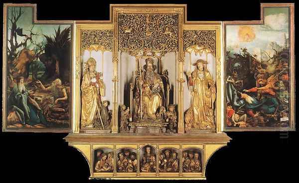 Isenheim Altarpiece (third View) 1515 Oil Painting by Matthias Grunewald (Mathis Gothardt)