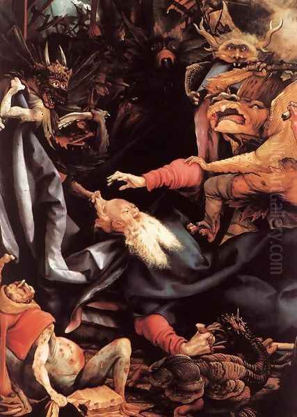 The Temptation of St Antony (detail 1) c. 1515 Oil Painting by Matthias Grunewald (Mathis Gothardt)