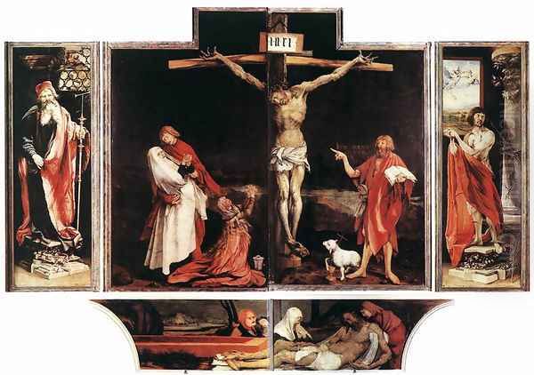 Isenheim Altarpiece (first View) 1515 Oil Painting by Matthias Grunewald (Mathis Gothardt)