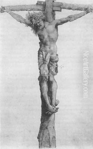 Crucifixion 1501-02 Oil Painting by Matthias Grunewald (Mathis Gothardt)