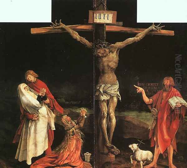 Crucifixion 1510-15 Oil Painting by Matthias Grunewald (Mathis Gothardt)