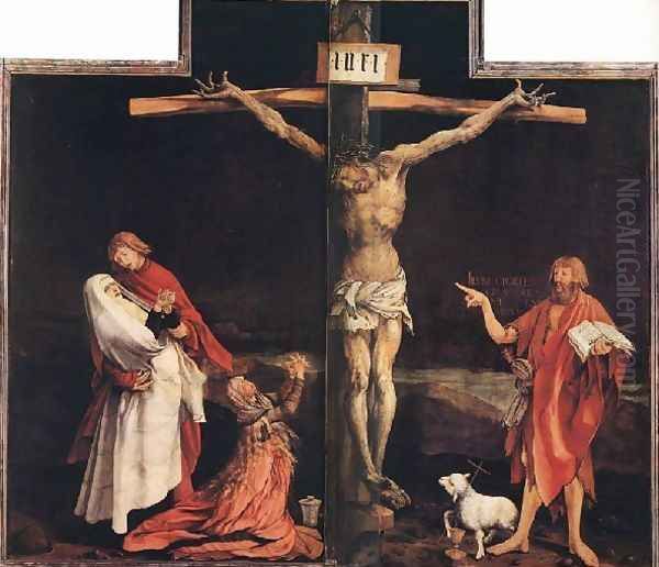 The Crucifixion c. 1515 Oil Painting by Matthias Grunewald (Mathis Gothardt)