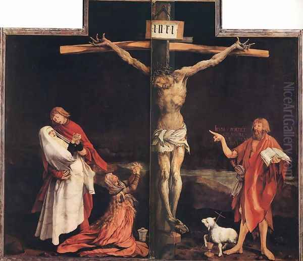 The Crucifixion Oil Painting by Matthias Grunewald (Mathis Gothardt)