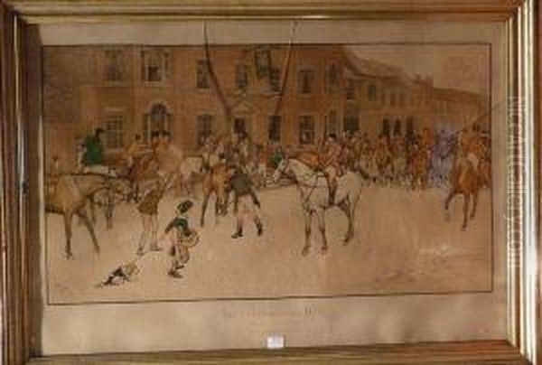 The Cottesbrook Hunt. Oil Painting by Cecil Charles Aldin