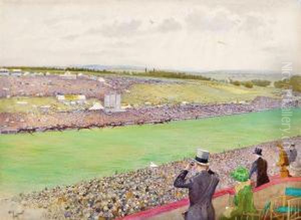 Derby Day Oil Painting by Cecil Charles Aldin