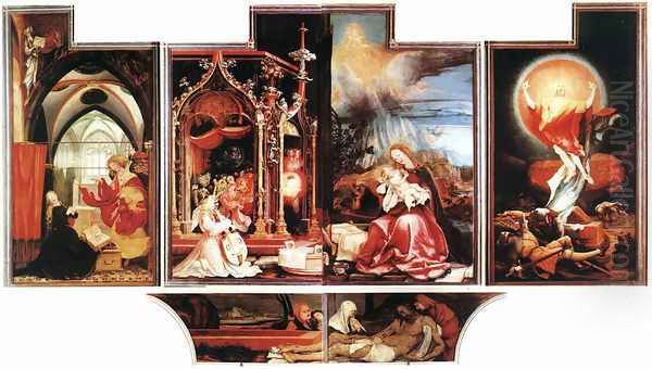 Isenheim Altarpiece (second View) 1515 Oil Painting by Matthias Grunewald (Mathis Gothardt)