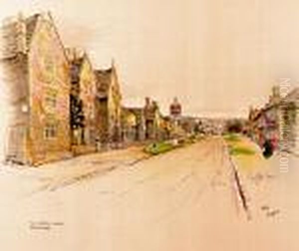 The Lygon Arms, Broadway Oil Painting by Cecil Charles Aldin